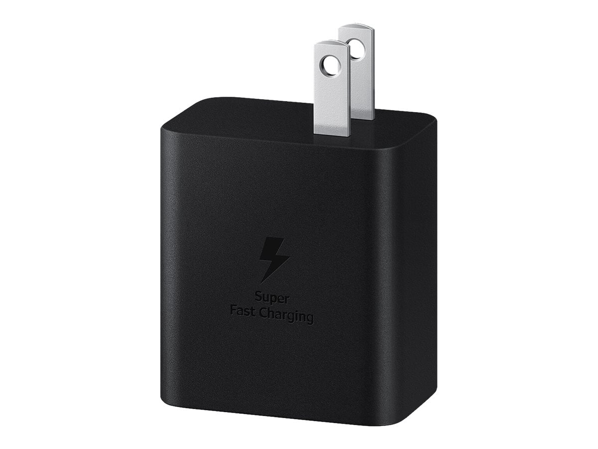 Samsung 45W Power Adapter (w/Cable C-to-C), Black - EP-T4510XBEWMT