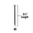 thumbnail image 3 of Fas-n-tite Common Nails, 8D x 2-1/2", Steel, Polished, Gray, Interior Nails, 12 pack, 3 of 10