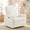 White, variant on BaseBeauty Power Swivel Rocker Recliner, Nursery Recliner Glider Chair with Adjustable Headrest, Teddy White