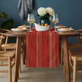thumbnail image 2 of Red Wood Grain Table Runner - 120 Inch Long, Kitchen Dining Table Runner Dresser Scarves, Farmhouse Vintage Wooden Rustic Planks Farmhouse Decor for Coffee Tables Wedding Party Banquet, 2 of 8