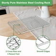 thumbnail image 4 of Vesteel 2-Pack Cooling Rack for Baking, Stainless Steel Cookie Rack for Baking Cooking Roasting , 12" x 9" Grid Wire Rack Fits Baking Sheet Pan, Dishwasher Safe, 4 of 7