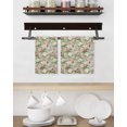 thumbnail image 3 of White Pink Flower Kitchen Dish Towels for Drying Dishes Set of 3, Shabby Chic Spring Vintage Leaf Green Waffle Weave Microfiber Hand Tea Bathroom Towels Quick Dry & Absorbent Towel 15.7x23.6, 3 of 7