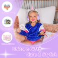 thumbnail image 6 of Kids Headphones,Charlxee Unicorns Wired Headsets with Gifts Packing include Sticker&Bracelet for Girls,Built-in Mic&On/Over Ear HD Stereo for Online Study/School/Tablet with Nylon Cable-Purple, 6 of 8