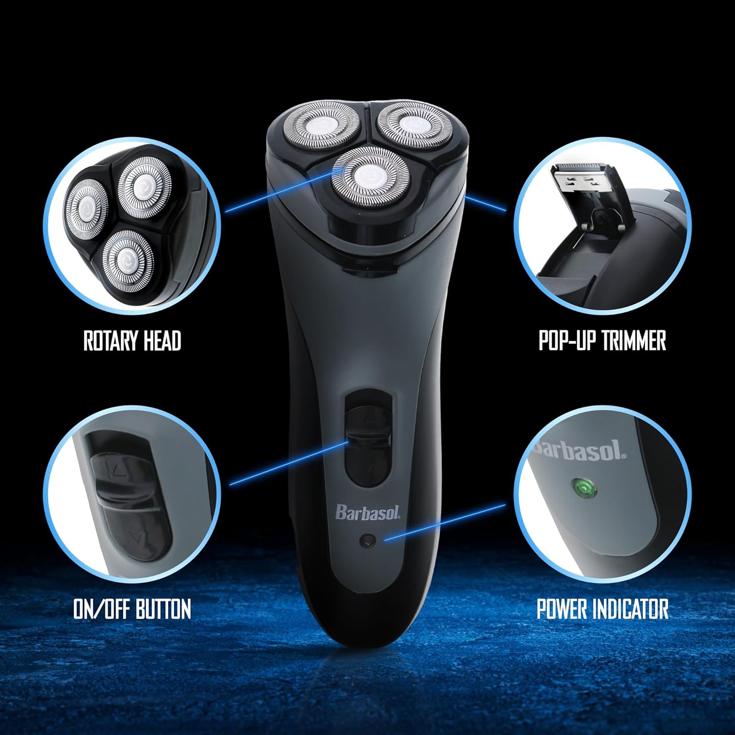 Barbasol Rechargeable Men's Electric Rotary Shaver photo 2