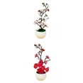 thumbnail image 1 of Juego de 2 Plantas Falsas Flores Artificiales para Embellecer tu Hogar rosa rojo blanco, 1 of 9