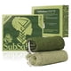 thumbnail image 1 of SubSahara Auténtica esponja de red africana – 2 piezas exfoliante para todo tipo de piel esponja de baño para cara y cuerpo, viaje portátil, duradera, suave exfoliación (verde oliva y verde claro), 1 of 7