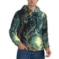 thumbnail image 2 of Rateoe Enchanted Forest Skull Path Pattern Mens Hoodie, Pullover Hooded Sweatshirt, Kangaroo Pocket Hoodie Ideal for Daily Wear, Travel and Home-Small, 2 of 7