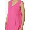 thumbnail image 5 of Women's S~3X Essentials Luxe Jersey Tunic V-Neck Relaxed Fit Sleeveless Top, 5 of 7