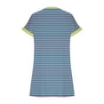 thumbnail image 5 of Kaemgyyd Dress for Women Casual Loose Crew Neck T Shirt Dress Soft Stripe Printing Short Sleeve Mini Tunic Dresses with Pockets, 5 of 6
