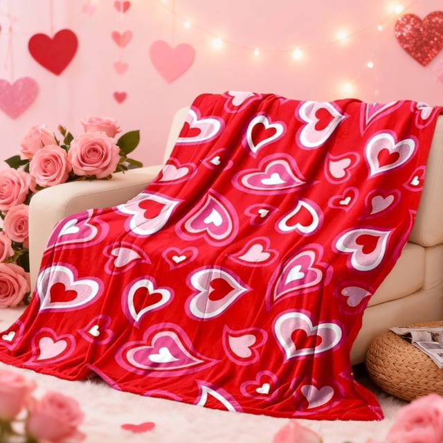 CaiYueKe Flannel Throw Blanket Ultra Soft Lightweight Fleece Blanket for Adults Cozy Warm Bed Blanket Couch Blanket for Bedroom Living Room Home Decor Travel Nap Blanket All Season Comfort Gift
