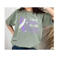 thumbnail image 3 of Pancreatic Cancer Awareness T-Shirt, I Wear Purple For My Daughter, Support Ribbon and Butterflies, Inspirational Tee Gift, 3 of 10