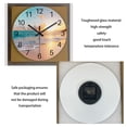 thumbnail image 4 of Blue Wall Clock Silent Glass Beach Wall Clock for Living Room Large Wall Clocks Battery Operated 20 Inch, 4 of 5