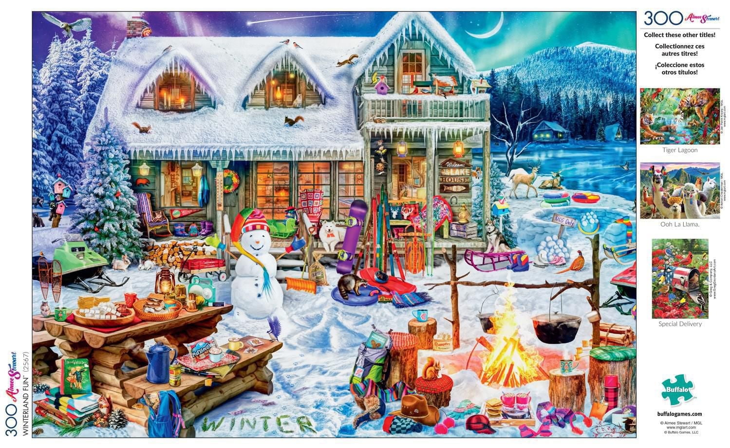 Buffalo Games - Aimee Stewart - Winterland Fun - 300 Piece Jigsaw Puzzle
