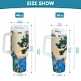 thumbnail image 6 of Yayeee 40oz Stainless Steel Tumbler with Straw and Handle Double-Wall Insulated Travel Water Bottle, Large Pine Tree, 6 of 8