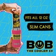 thumbnail image 3 of BOB THE COOLER CO - 12oz "Bob's Chillin" Double Wall Vacuum Insulated Slim Can Cooler, Stainless Steel Can Cooler for Camping Beverages, Drink, Beer, Beach & More, 3 of 9