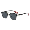 thumbnail image 5 of New Men's Metal Double Beam Polarized Sunglasses Square Anti Glare Driving Sun Glasses Man PhotochromicTransparent Anti Blue Light Glasses, 5 of 8
