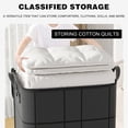 thumbnail image 4 of Foldable Storage Bag with Reinforced Handles and Zipper, Large Capacity Storage Bags, Spacious Moving Storage Bin Organizer for Quilts Clothes Bedding,1pc, 4 of 9