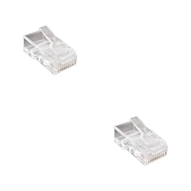 Sidaley Reemplazo de conector modular de cable de Internet de oficina Conectores de red de paso transparente portátil Laptop 50 piezas 50 piezas 2piezas