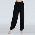 thumbnail image 1 of Pantalones de baile para mujer, de modal, sueltos, con piernas anchas, para práctica de yoga latino, largos, suaves, para el hogar, N24, 1 of 5