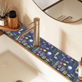 thumbnail image 2 of Yayeee Faucet Mat for Kitchen Sink 14.7" Diatomite Long Splash Guard Pad, Vibrant Ocean Pattern, 2 of 7