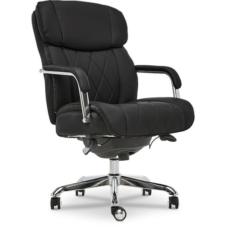 UPC: 0887909084474 | La-Z-Boy Sutherland Ergonomic Faux Leather Swivel Computer and Desk Chair Black (CHR10048A)