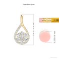 thumbnail image 3 of ANGARA Lab Grown Diamond Cluster Teardrop Pendant for Women in 14K Yellow Gold (Size-2mm| Color-F-G| Clarity-VS) | April Birthstone, Anniversary, Jewelry Gift for Women | Lab-Grown Diamond Necklace, 3 of 6
