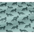 thumbnail image 5 of oneOone Viscose Jersey Fabric Fox Block Print Fabric By The Yard 60 Inch Wide, 5 of 5
