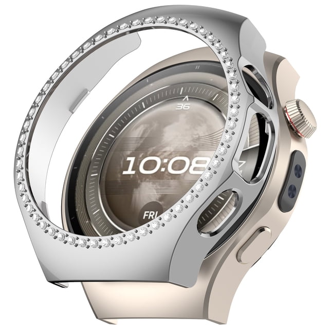 PC Material Hollow Protective Cover Compatible With Smartwatch 5 Bling Shiny Frame Guard Accessory