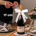 thumbnail image 4 of 30 Lazos Blancos con Corazones para Bodas y Coches de Novia - Cinta de Tul y Satén - Fácil de Colocar, 4 of 5