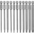 thumbnail image 1 of 11pcs Torx Screwdriver Set T6-t40 Long Torx Bit Set 100mm Hex Shank, 1/4" Magnetic Star Head Hex, 1 of 5