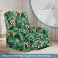 thumbnail image 3 of Renewold Christmas Holly Candy Cane Green Stretch Recliner Cover Non-Slip Recliner Slipcover 4 Pieces Soft Lazy Boy Recliner Chair Cover with Pocket and Elastic Bottom for Christmas Home Decor, 3 of 8