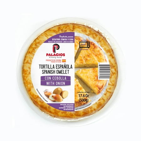 Palacios, Fully Cooked, Spanish Omelet with Onion, Refrigerated 17.6 oz Plastic Packet