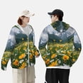 thumbnail image 4 of Daiia Mountain Daisy Meadow UPF 50+ Sun Protection Hoodie Jacket Lightweight Long Sleeve Sun Shirt for Women Men with Pocket Hiking Outdoor-X-Large, 4 of 7