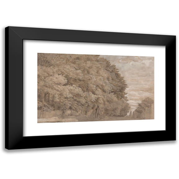 Johannes Leupenius 14x10 Black Modern Framed Museum Art Print Titled - Large Forest (17th Century)