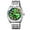 Green, variant on Fashion Business Men's Stainless Steel Quartz Watch with Date Window Large Face Luminous Waterproof Stylish Casual Watch for Men