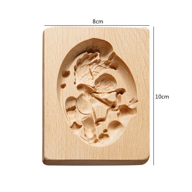 Molde de sello de galletas herramientas de formas DIY molde de Wdftyju golosinas de madera en relieve 3D galleta de jengibre utensilios de cocina para Muffin fruta suave