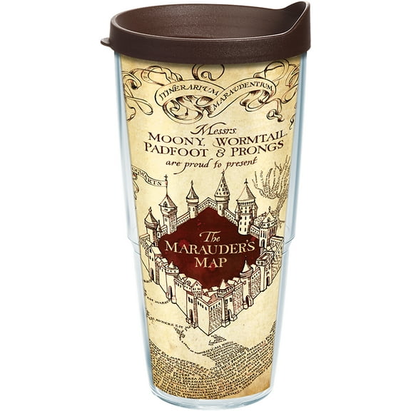 Tervis Harry Potter The Marauder's Map Made in USA Double Walled Insulated Tumbler Travel Cup Keeps Drinks Cold & Hot, 24oz - V1, Classic