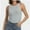 Blue, variant on Women’s Ribbed Crop Tank Top – Crew Neck, Racerback, Sleeveless, Slim Fit, Summer Basic Size S-XL