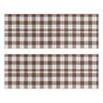 Kitchen Rugs Sets Of 2,Green and Red Christmas Plaid Pattern Anti Fatigue Kitchen Mat Rugs Non Slip Washable,Decorative Kitchen Floor Mats for Kitchen,Sink,Laundry,17"X47"