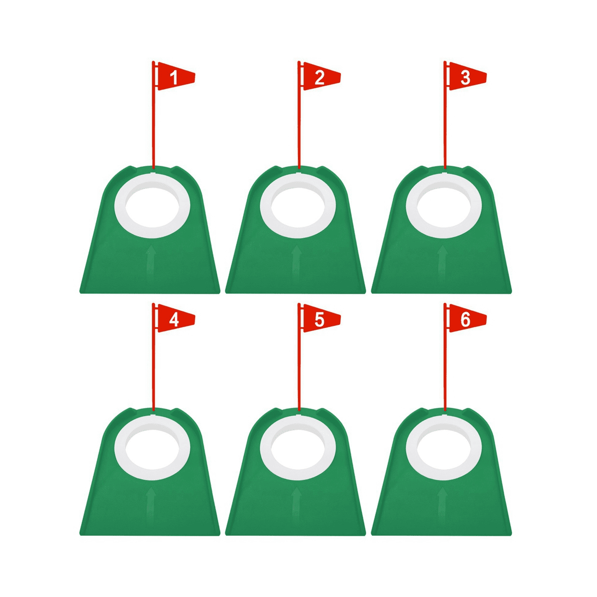 6 Pcs Golf Green Putter Disc Golf Detachable Putter Disc Indoor and