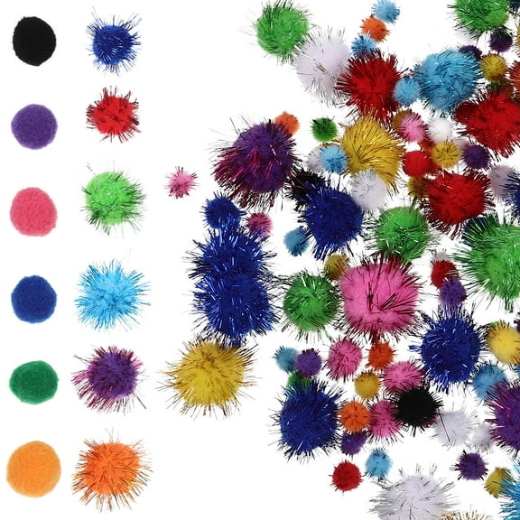 LOLIPPYY 800Pcs Assorted Color Pom Poms for DIY Arts and Crafts Decorative Supplies