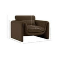 thumbnail image 3 of Meridian Furniture Sloan Brown Velvet Fabric Chair, 3 of 17