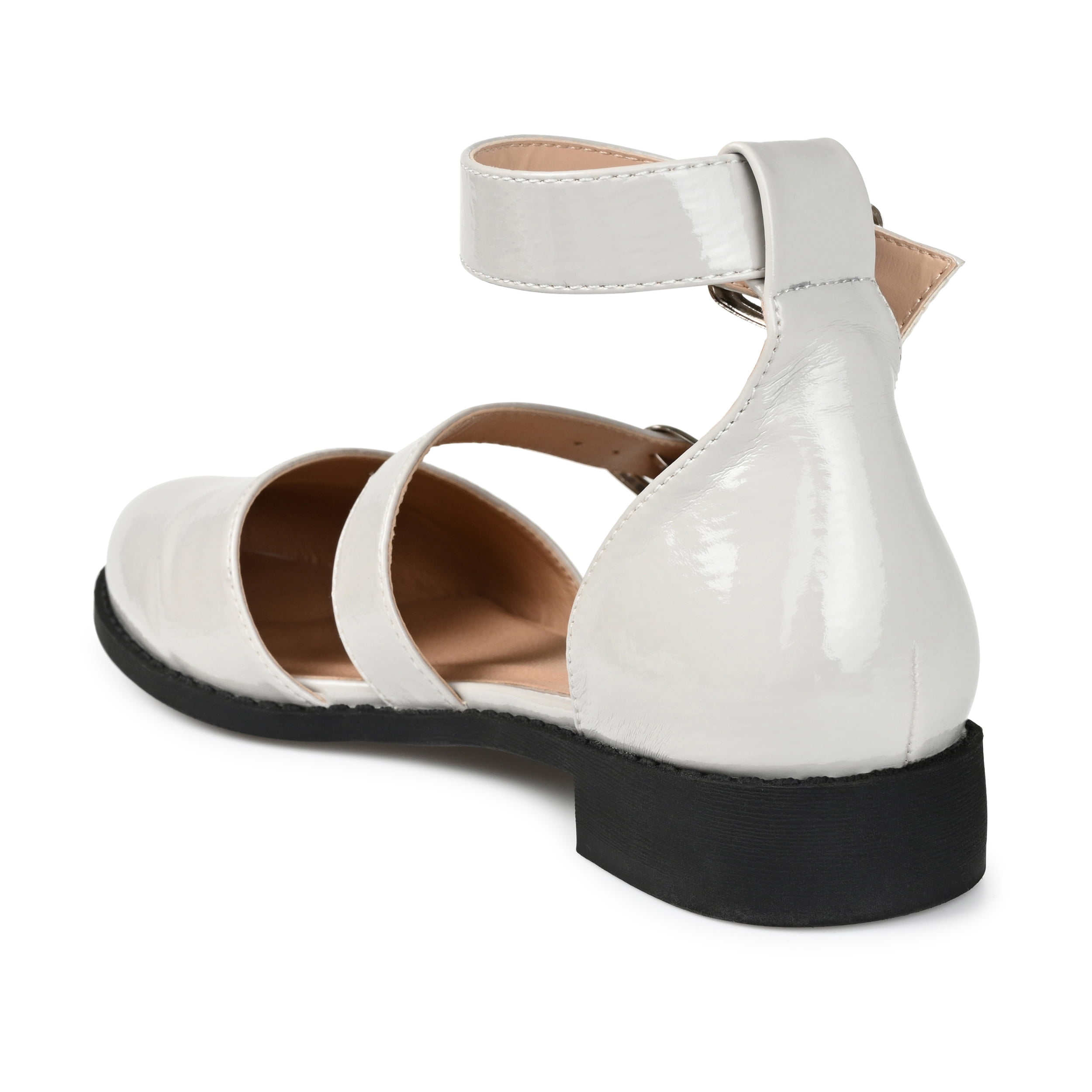 Journee Womens Constance Buckle Round Toe Mary Jane Flats, Widths Available