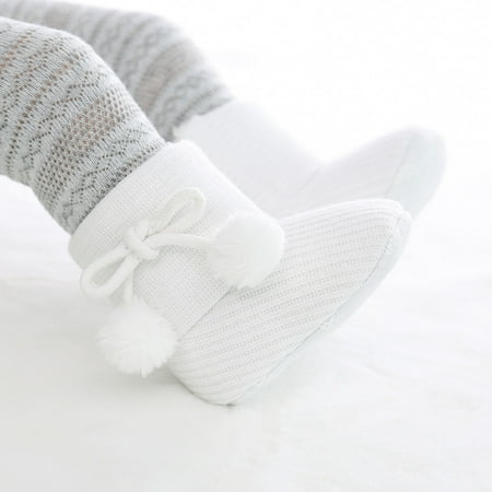 

Newborn Baby Warm Anti-Skid Soft Sole Plush Ankle Snow Boots Crib Shoes