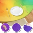 thumbnail image 4 of Rainbow Tie Dye Ink Pattern Round Fitted Tablecloth with Elastic Edge,Dining Table Cover Waterproof,Outdoor Round Tablecloth for Camping,Dining,Indoor and Outdoor, 4 of 7