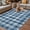 Blue, variant on Sage Green Plaid Outdoor Rug for Patio/Deck/Porch, Non-Slip Large Area Rug 6 x 9 Ft, Modern Art Checkered Farmhouse Indoor Outdoor Rugs Washable Area Rugs, Reversible Camping Rug Carpet Runner