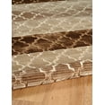 thumbnail image 3 of Linon Evolution Trellis Stripes Power Loomed Polyester 8'x10'3" Rug in Beige, 3 of 4