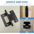 thumbnail image 5 of 6 Pcs Cabinet Hinges Metal Black Handles for Doors Repairing Kitchen Iron, 5 of 6