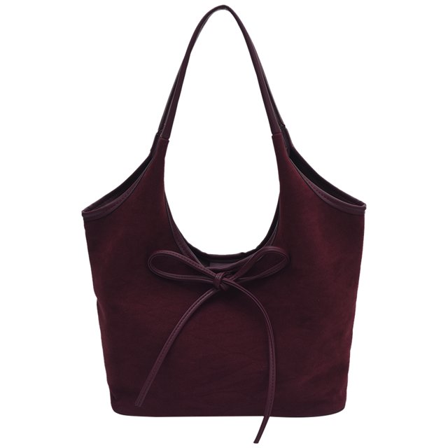 Bolso Tote Bandolera 8846 Gran Capacidad Piel Lijada (Vino) Rojo
