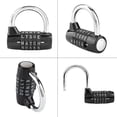 thumbnail image 2 of Qiilu Security Code Lock,5 Dial Digit Code Combination Padlock Travel Suitcase Gym Locker Security Password Lock,Padlock, 2 of 8